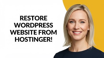 RESTORE WORDPRESS WEBSITE FROM HOSTINGER! - Julia