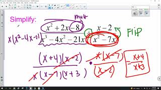 Saxon Algebra 2 - Lesson 36 - Multiplication and Division of Rational Expressions and Factoring