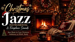 Productivity Christmas Jazz & Fireplace Ambience ☕ Soft Instrumental Jazz for Work & Reading screenshot 2