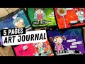 mini art journal | bright &amp; colorful pages from start to finish !