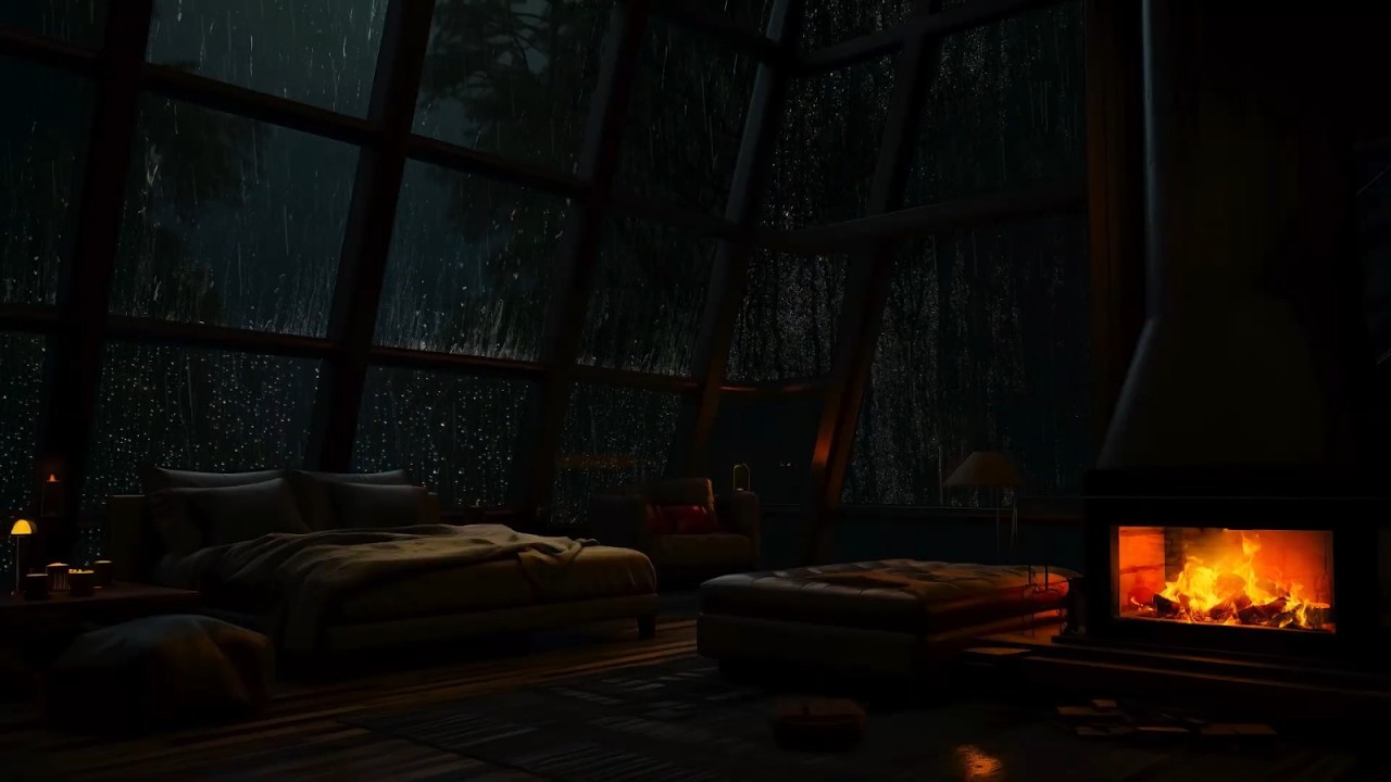 Midnight Leads to Sleep ⚡ Cozy Rain Music ASMR for Deep Sleep, Relax & Insomnia