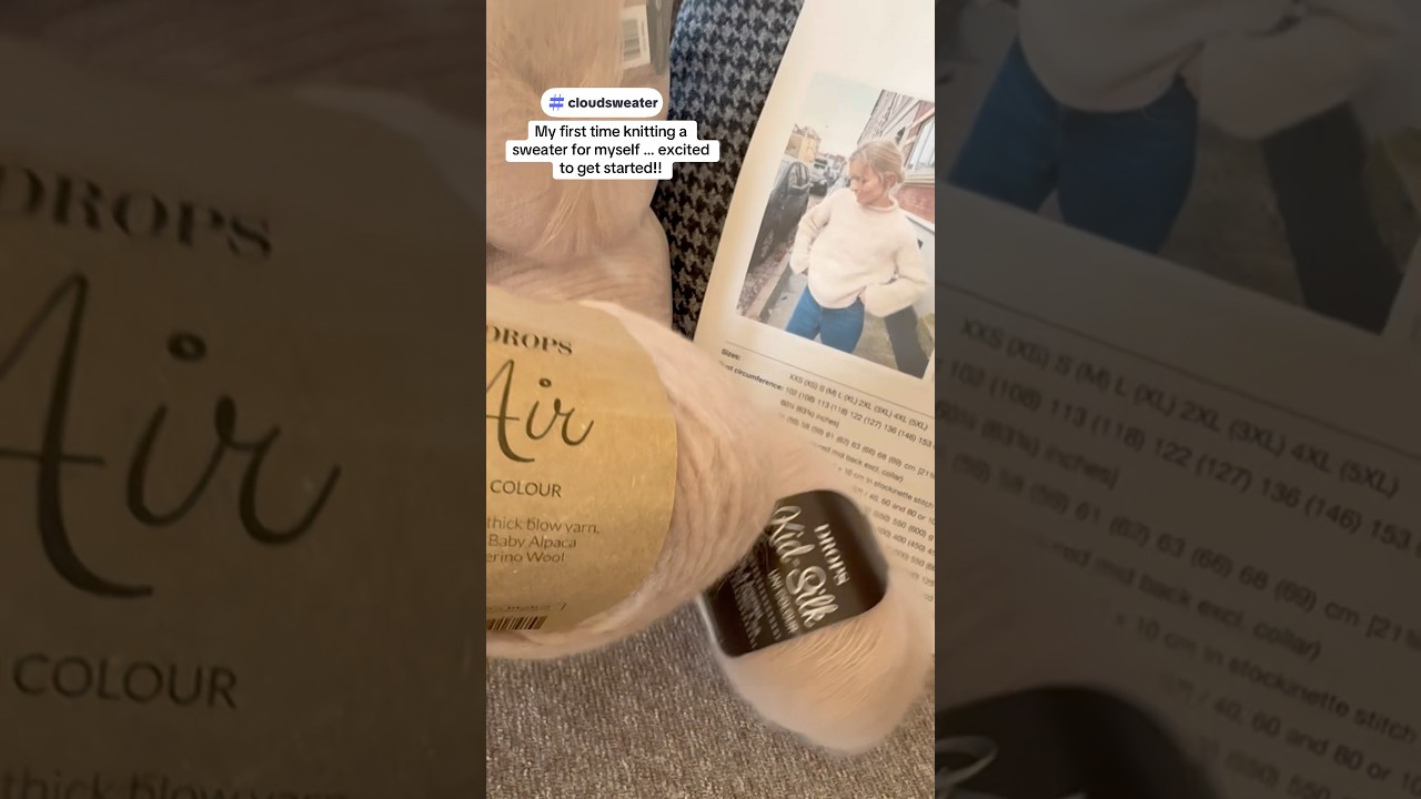 Давайте начнём вязать этот свитер! Свитер «Облако» от PetiteKnit