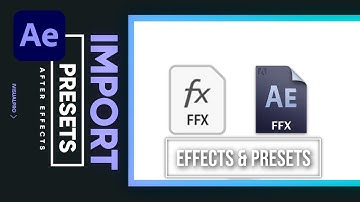 How To Import A Preset Into Adobe After Effects 2022 (Tutorials)