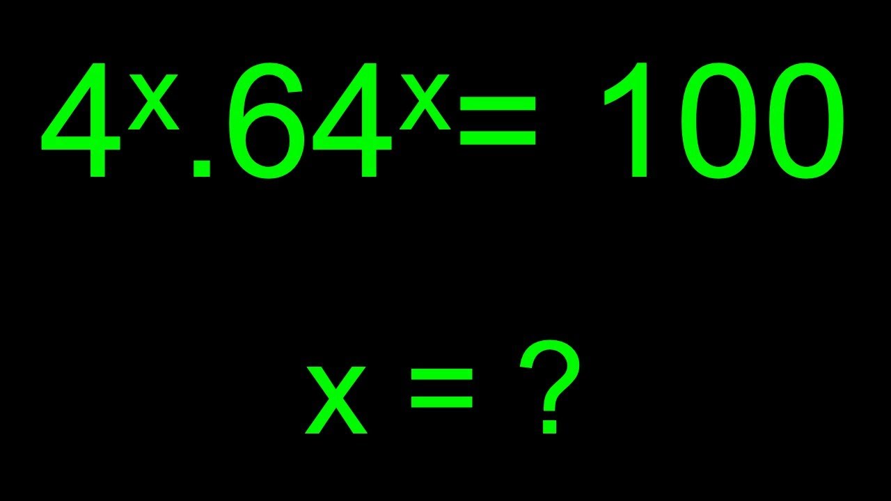 Germany | Can you solve this problem? | How to solve exponential ...