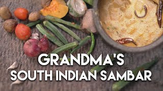 SOUTH INDIAN SAMBAR | Sadhya special recipe | Grandma's cooking style | Village cooking