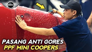 PASANG PPF MINI COOPERS, ANTI GORES PAINT PROTECTION FILM MELINDUNGI CAT MOBIL