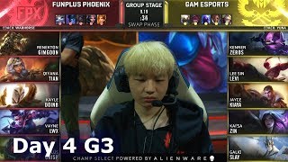 FPX vs GAM | Day 4 S9 LoL Worlds 2019 Group Stage | FunPlus Phoenix vs GAM Esports