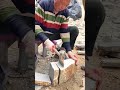 Technique for Hitting Stone with a Hammer to Split It #shorts #technical #tools