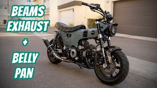 Beams R-EVO Exhaust + Honda Belly Pan for the Dax 125