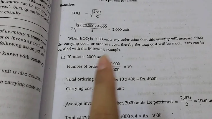 EOQ Problem with solution