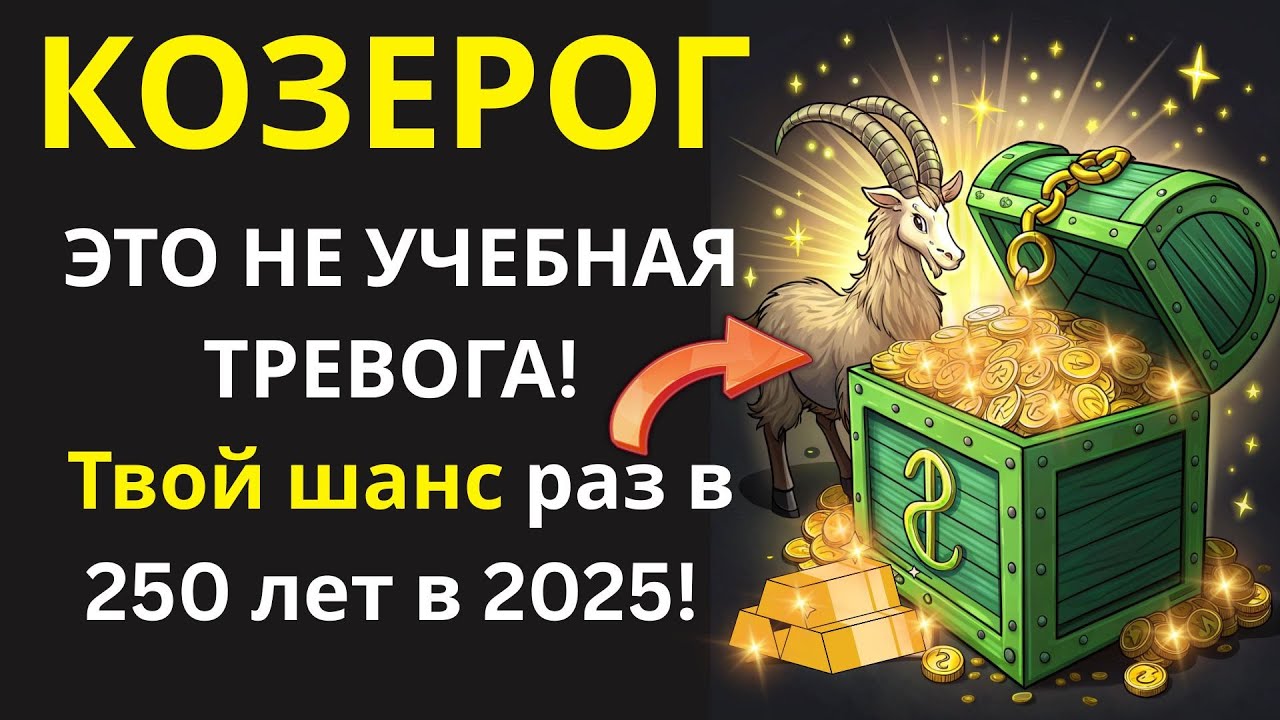 🤑 КОЗЕРОГ! ТЫ НЕ ПОВЕРИШЬ! Этот шанс раз в 250 лет в 2025 – ТВОЙ.💰