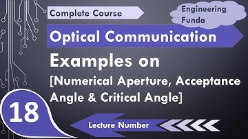 Examples of Numerical Aperture, Acceptance Angle, Critical Angle & Refractive Index of Optical Fiber