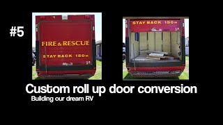 Building our dream camper conversion! Roll up door. #vanlife #rv #tinyhouse