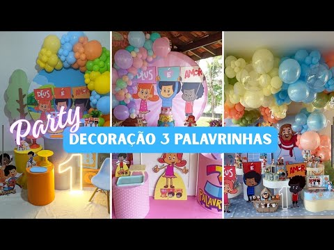 3 WORDS PARTY DECORATION 🥰#officialchildrensparty #3words