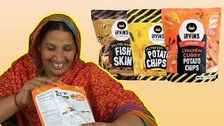 Tribal Women Try Fish Skin Chips