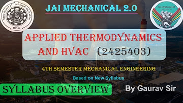 Syllabus Overview of Applied Thermodynamics & HVAC || 4th Semester ME || SBTE || Jai Mechanical 2.0