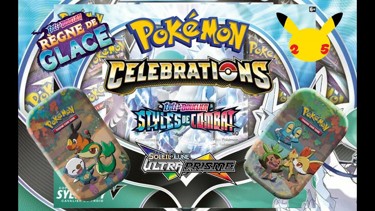 Silveroy Pokemon 2 Mini Tin Celebrations + 1 Coffret Sylveroy Cavalier du Froid ...