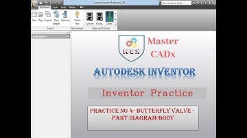 Inventor Practice No 4 Butterfly Valve  Part Diagram Body