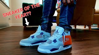 Air Jordan 4 Military Blue 2024 (Early review & On Foot)