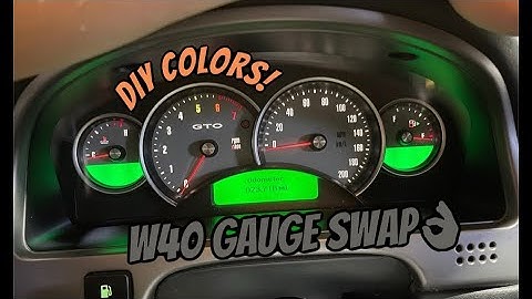 2004 GTO Gauge Cluster Removal & Customization!