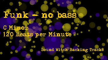 Funk Backing Track in C Minor | No Bass | 120 Beats per Minute