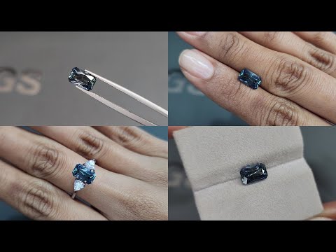 Unheated sapphireTeal radiant cut 2.39 carats, Madagascar Video  № 1