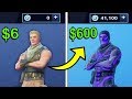 Trading a $6 Fornite Account to a $600 Rare ... - YouTube