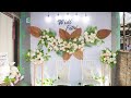 Backdrop minimalis wedding tema rustic