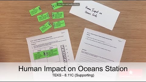 Human Impact on Oceans TEKS 8.11C - End of Year Review