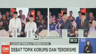 PRABOWO JOGET SAAT DEBAT PILPRES
