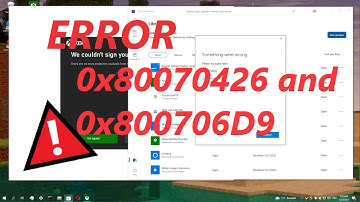 ERROR 0x80070426 and 0x800706D9 FIX