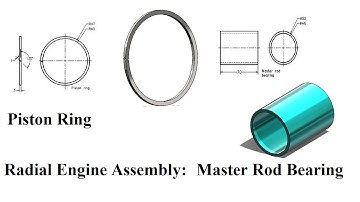 Solidworks Tutorial Radial Engine Assembly LearnVern Piston Ring & Master Rod Bearing in Solidworks
