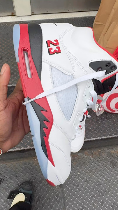 Air Jordan 5 fire red black tongue 2025