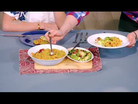 ქათამი ოსპის რაგუთი და პიტნის სოუსით