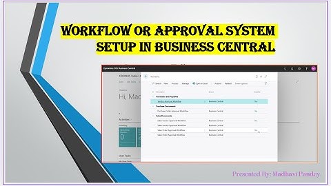 Workflows and Approval User Setup in Business Central #workflow #users #approval #usersetup #d365bc