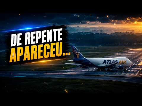 Decolagem do Boeing 747 da Atlas Air em Guarulhos