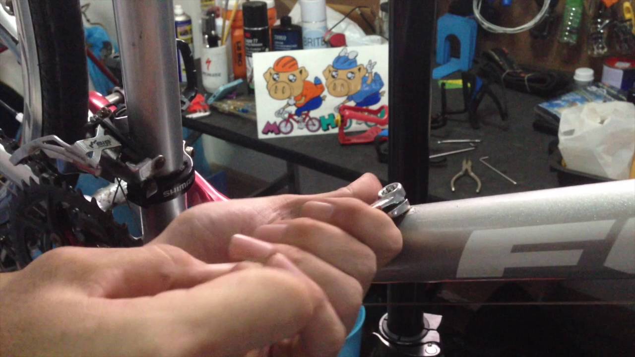 ซ่อมน็อตขากระติกปีนเกลียว (repair bottle cage rivet nut) YouTube