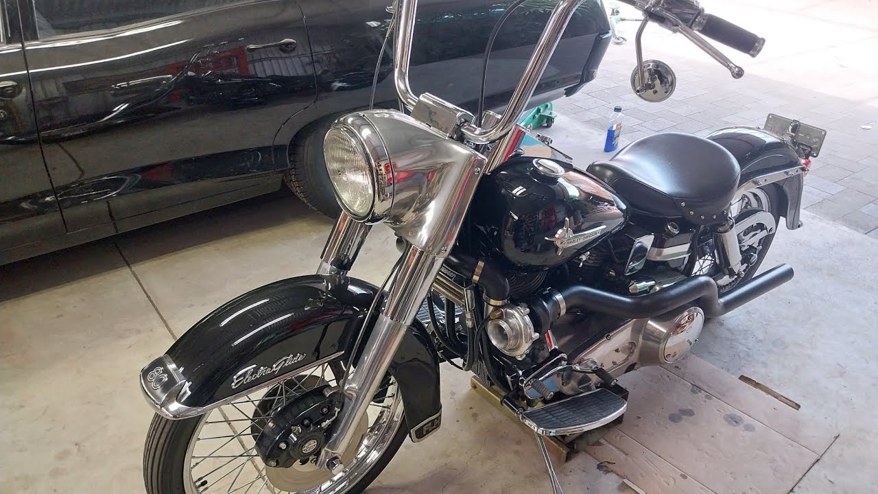 Turbocharged shovelhead first cold start with efi fuel pump - YouTube