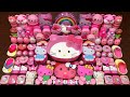 Special pink hello kitty  mixing random things into slime  satisfying slimes 1158