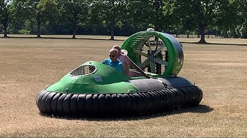 DIY  electric hovercraft quietly tours field