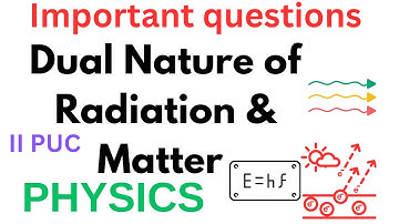 Important questions on Dual Nature of Radiation and Matter