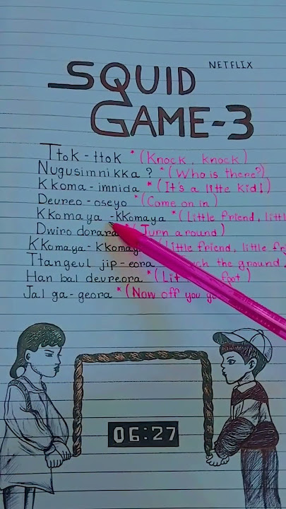 Squid Game S3 ||Jump Rope Song 🎶 Lyrics English translation||