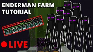 Enderman Farm 1.16.4+ Tutorial - LIVE! Full Build!