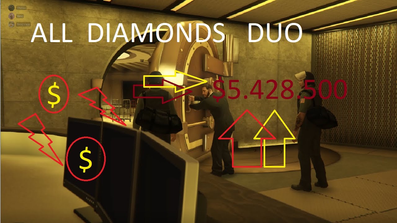 GTA 5 ONLINE Diamond Casino Duo Full Take Diamonds (MAX PAYOUT