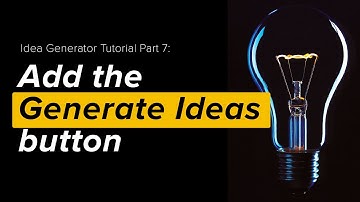 Idea Generator Tutorial Part 7: Add an event listener to the Generate Ideas button
