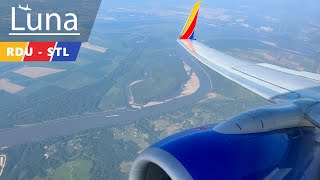 Southwest Airlines Boeing 737-800 Flight From Raleigh-Durham to St. Louis
