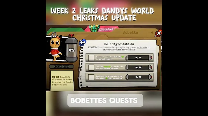 🎄🦌WEEK 2 DANDYS WORLD CHRISTMAS UPDATE ✨ ( Quests , new skins and and new advent calendar) #roblox