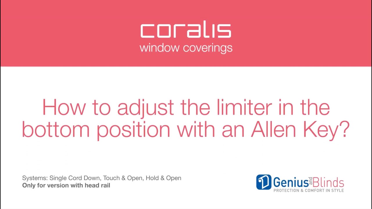 How to adjust the limiter in the bottom position with an Allen Key ...