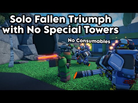 Solo Fallen Triumph with No Special Towers | Tower Defense Simulator