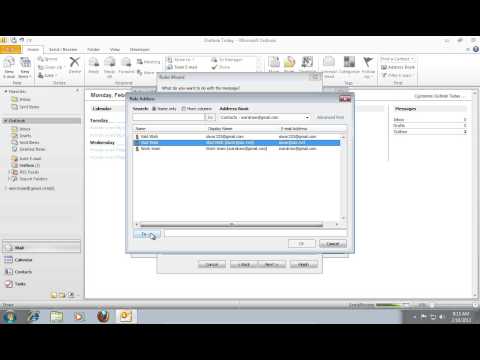 How to Redirect Outlook 2010 Emails to Another Email Address